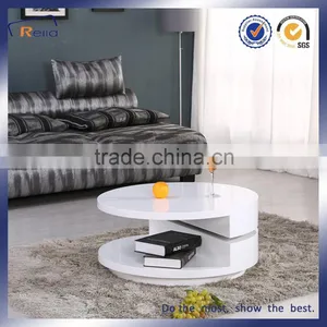 ROUND SWIVEL ELEGANT WHITE NEW 2016DESIGN COFFEE TABLE UNIQUE TEA TABLE thumbnail-1