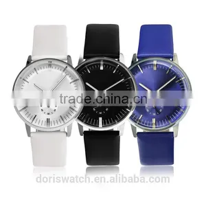 Good Quality Custom Logo Metal Wrist Watch , Simple Men Watch , Leather Watch Band thumbnail-4