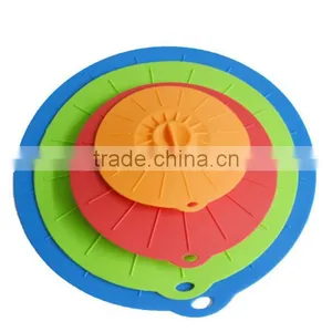 Wholesale Hight Quality Food Grade Heat Resistant Silicone Cover Flexiable Silicone Suction Lid thumbnail-1