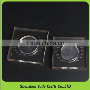 Milled Acrylic Candle Holder Cube Polished CNC Milling Acrylic Machining Cube Block thumbnail-4