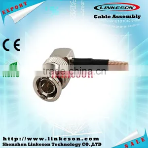 75ohm BNC Male Right Angle Coax Connector for RG179 Cable thumbnail-1