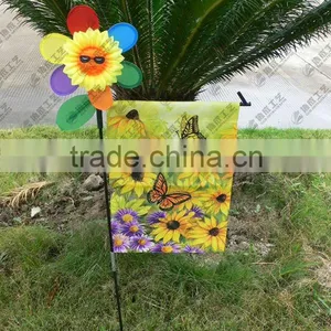 OEM Heat Sublimation Printing Garden Flag With Windmill thumbnail-1