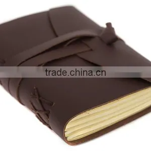 Wholesale Handmade Genuine Leather Journal Diary With Strap Clasp thumbnail-1