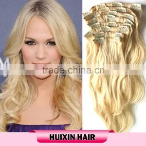 Remy Blonde Human Hair Extensions Bohemian Remy Clip In Hair Extensions thumbnail-5