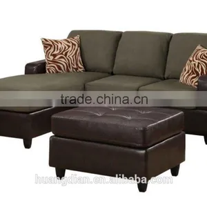 High Quality Wooden Leather Home Sofa Furniture Living Room Corner Sofa thumbnail-1