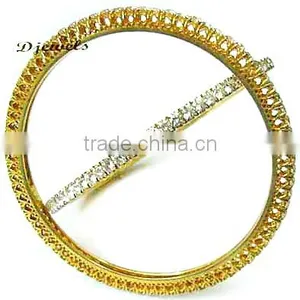 Diamond Gold Bangles, Bridal Bangles, Bangles Jewelry thumbnail-2