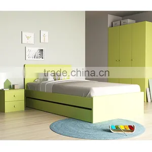 Modern Green MDF Wood Metal Car Kids Bed thumbnail-2
