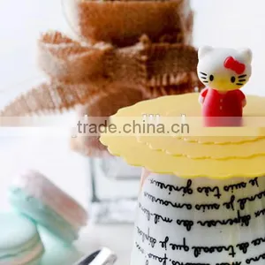 Cute Cartoon Leak Proof Soft Hello Kitty Silicone Cover for Cup thumbnail-3