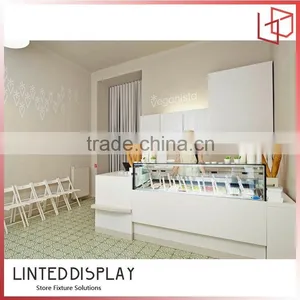 Interior Shop Design Elegant Wood Bread Display Cabinet for Store thumbnail-1