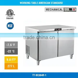 2017 Best Seller Double Door Under Counter Commercial Stainless Steel Refrigerator Freezer thumbnail-1
