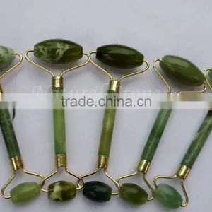 Natural Jade Roller Face Massager With Natural Jade With Silver Connector no Gold Connector thumbnail-5