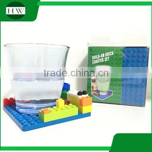 Creative Silicone Non-slip Building Block Heated Insulation Pad Cup Coasters Mat Placemat Coaster thumbnail-2