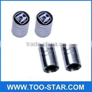 Silver Chrome Car Wheel Tyre Tire Air Valve Caps Stem Cover For Honda Autos thumbnail-1