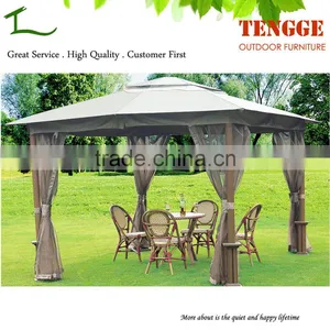 Aluminum Tube Polyester Deluxe Garden Outdoor Gazebo With Side Curtains thumbnail-1