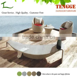YH-7021 High Quality Banana Leaf Wicker Rattan Lounger Furniture thumbnail-1