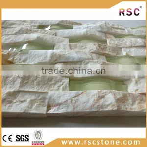 Arch Gold Marble Mix Green Glass Mosaic Design thumbnail-1