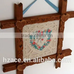 Gift for Her Wooden Frame With Heart and Flowers thumbnail-2