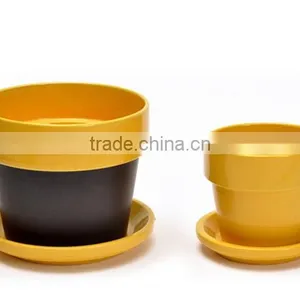 Factory Price New Design Ceramic Products, Orange Ceramic Flowerpot thumbnail-2