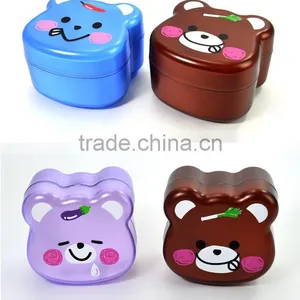N480 Wholesale Cute Bear Shape Cartoon Mess-tins Customized Plastic Lunch Box thumbnail-1