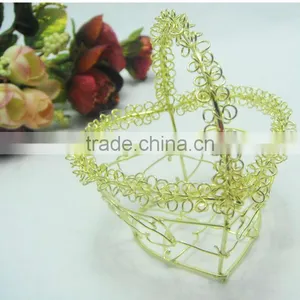 Gold Wire Heart Chocolate Packaging Gift Box With/without a Lid thumbnail-1
