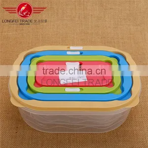 Household 3pcs Rectangle Plastic Preservation Box /crisper Mould thumbnail-5