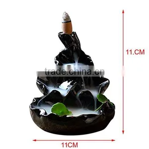 Ceramic Glaze Incense Smoke Cone Burner Backflow Censer Tower Holder thumbnail-4