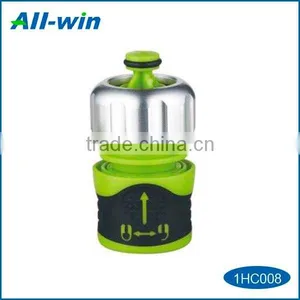 High-quality Garden Hose Connector With Aluminum Cap and Water Stop thumbnail-1