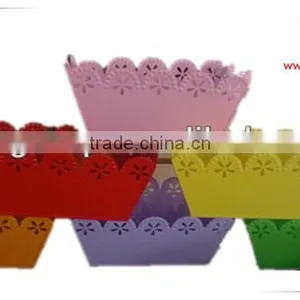 Galvanived Zinc Sqaure Flower Pots Planter Pots thumbnail-2