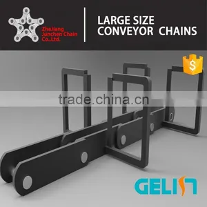 FU Series Large Pitch Custom Design Scraper Conveyor Chain With Special Attachments thumbnail-1