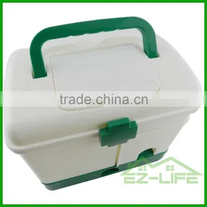 PP Plastic Home Use Basic Tools Hot Sale Families Gather Cabinet New Fancy Thermos Storage Box Tray With Handle and Latch Lid thumbnail-1