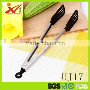 Black 12 Inch Non-slip Food Service Tongs Bread Tongs Wholesale thumbnail-1
