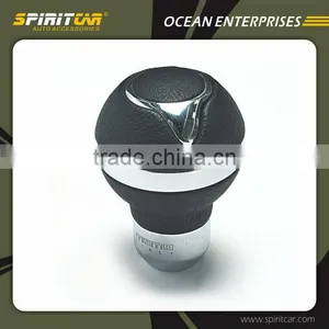 Genuine Leather Covered Aluminium Alloy Made High Quality Car Auto Shift Gear Knob thumbnail-1