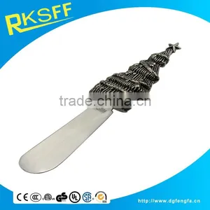 Christmas Butter Knife Cheese Tools Tableware With Zinc Alloy Handle and Stainless Steel Blade thumbnail-1