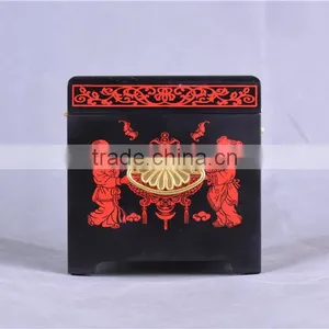Red Chinese Lacquer Jewelry Boxes/wedding /chinese Style/Decoration thumbnail-3