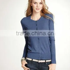 Woolen Knitted Cashmere Woman Cardigan Sweater Designs for Ladies thumbnail-1