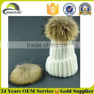 Wholesale Fur Knitted Hat thumbnail-3