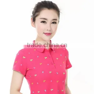 Screen Print Ladies Short Shirt Designs Latest Casual Wear Fashion for Women thumbnail-2