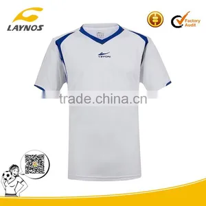 Polyester Mesh High Quality Flocking Logo Soccer Jersey thumbnail-1