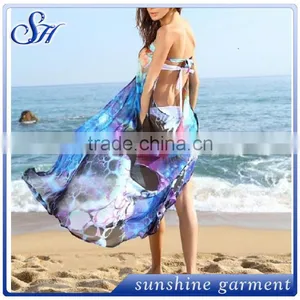 2016 Sexy Swimsuit Beach With Chiffon Print for Women thumbnail-1