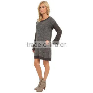 2016 Dress Round Neck Sweater Dress thumbnail-1