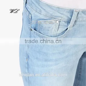 Distressed Jeans 2017 Denim Fabric Custom Jeans Woman Denim Pants thumbnail-5