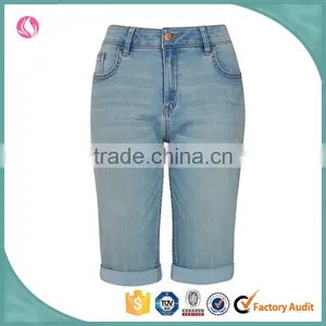 Wholesale Light Wash Girl Casual Shorts Denim Shorts Cotton Shorts Women thumbnail-1