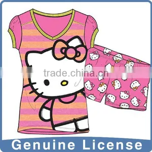 Girl V Collar HelloKitty Pajamas thumbnail-1
