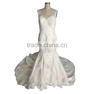 China OEM Long Wedding Dress/Tulle Wedding Gown thumbnail-1