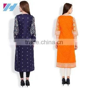 Ladies Fashion Long Sleeve Kurta Designs Image thumbnail-2