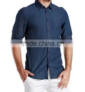 Denim Shirt Long Sleeve Men Shirt New Fashion Men Shirt Washed thumbnail-2