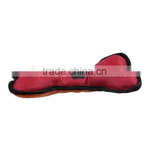 Oxford Fabric Giggle Ball Training Chew Sound Activity Squeaky Toy Bone Red Orange thumbnail-2