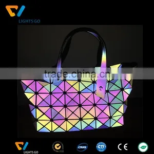 Wholesale Popular Colorful Rainbow Reflective Sewing Fabric,rainbow Reflective Belt Material for Handbag thumbnail-1