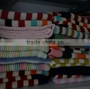 Super Soft 100% Cotton/bamboo/chenille /acrylic/polyester Knitted / Jacquard Throw Blanket thumbnail-1