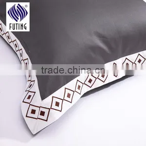 Wholesale 4pcs Embroidered Bed Linen 100% Cotton White Bedding Set Hotel Bed Sheet Set thumbnail-3